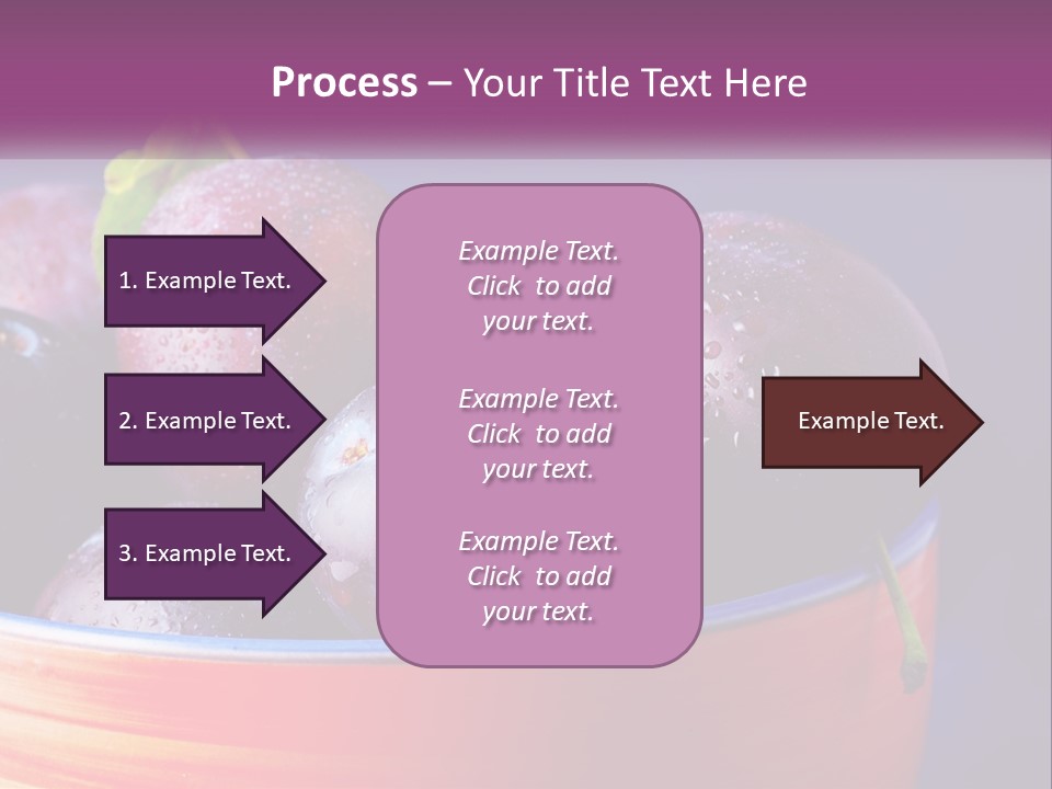 A Bowl Of Plums With Water Droplets On Them PowerPoint Template