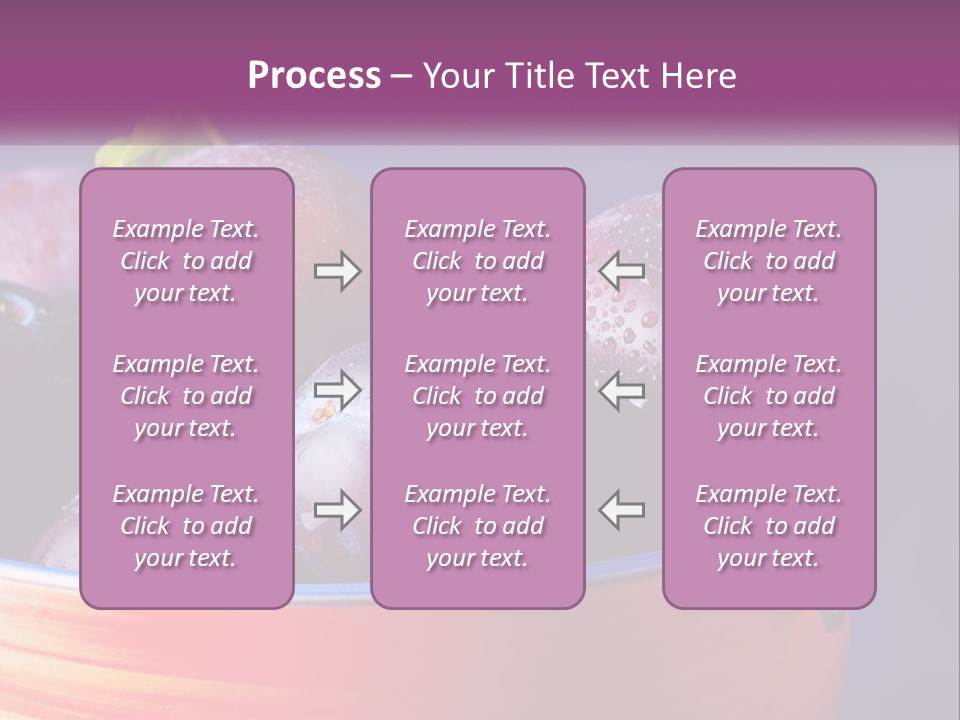 A Bowl Of Plums With Water Droplets On Them PowerPoint Template