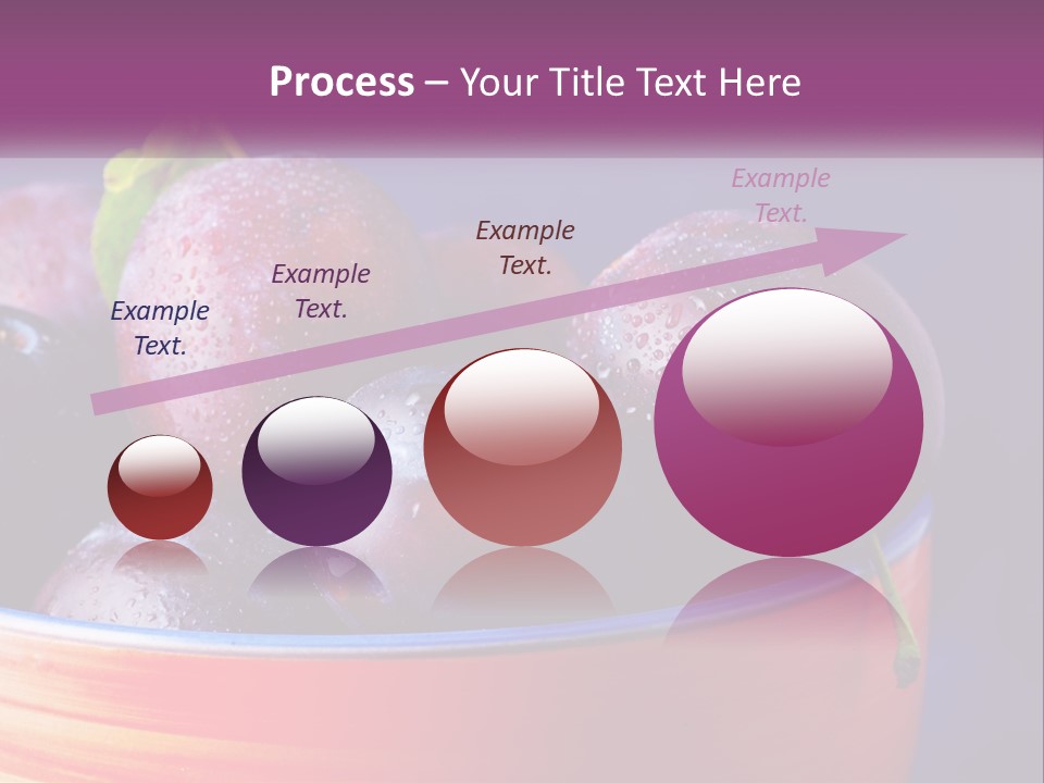 A Bowl Of Plums With Water Droplets On Them PowerPoint Template
