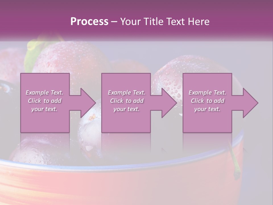 A Bowl Of Plums With Water Droplets On Them PowerPoint Template