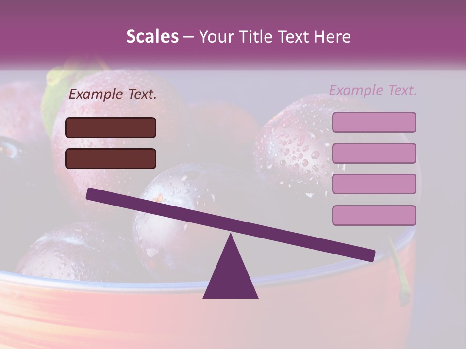 A Bowl Of Plums With Water Droplets On Them PowerPoint Template