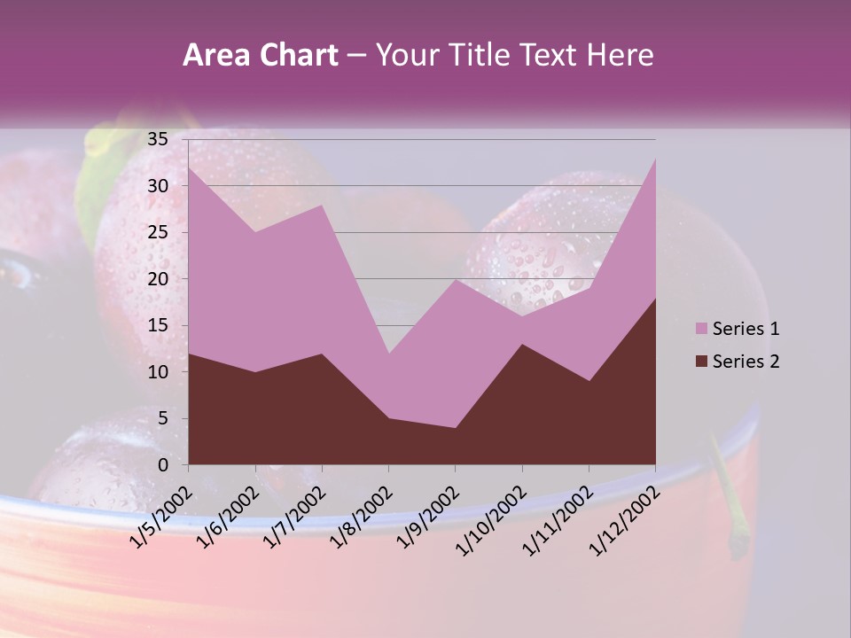A Bowl Of Plums With Water Droplets On Them PowerPoint Template