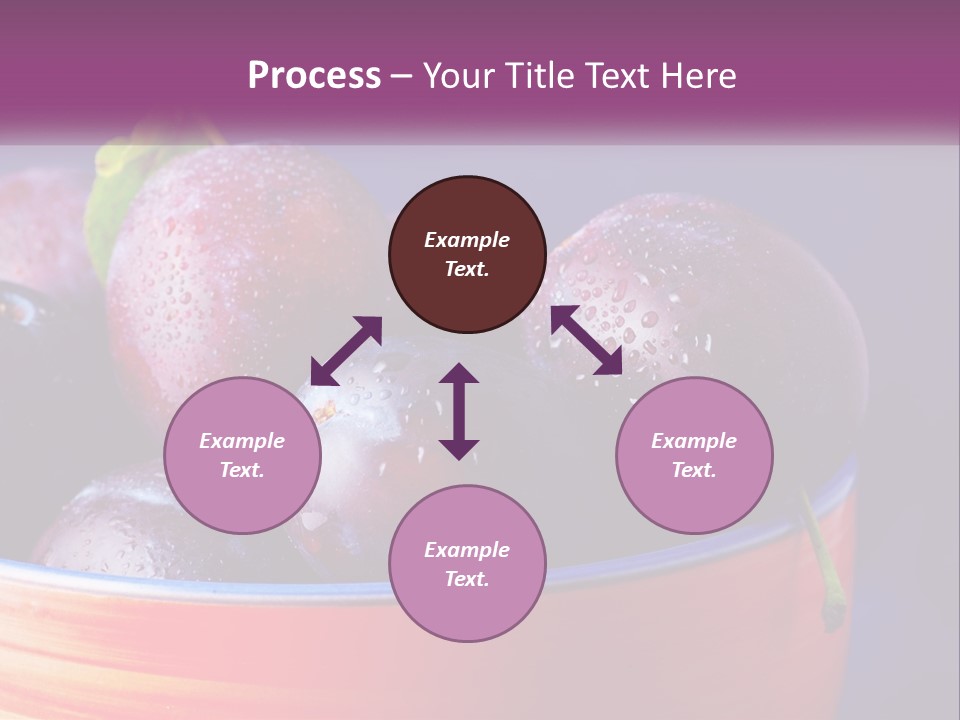 A Bowl Of Plums With Water Droplets On Them PowerPoint Template