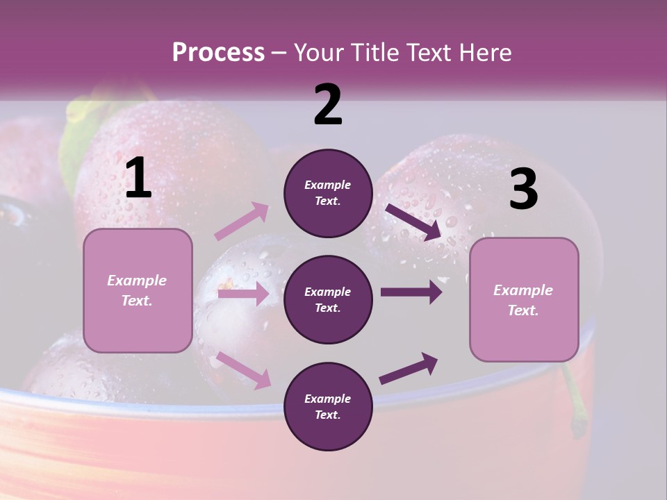 A Bowl Of Plums With Water Droplets On Them PowerPoint Template