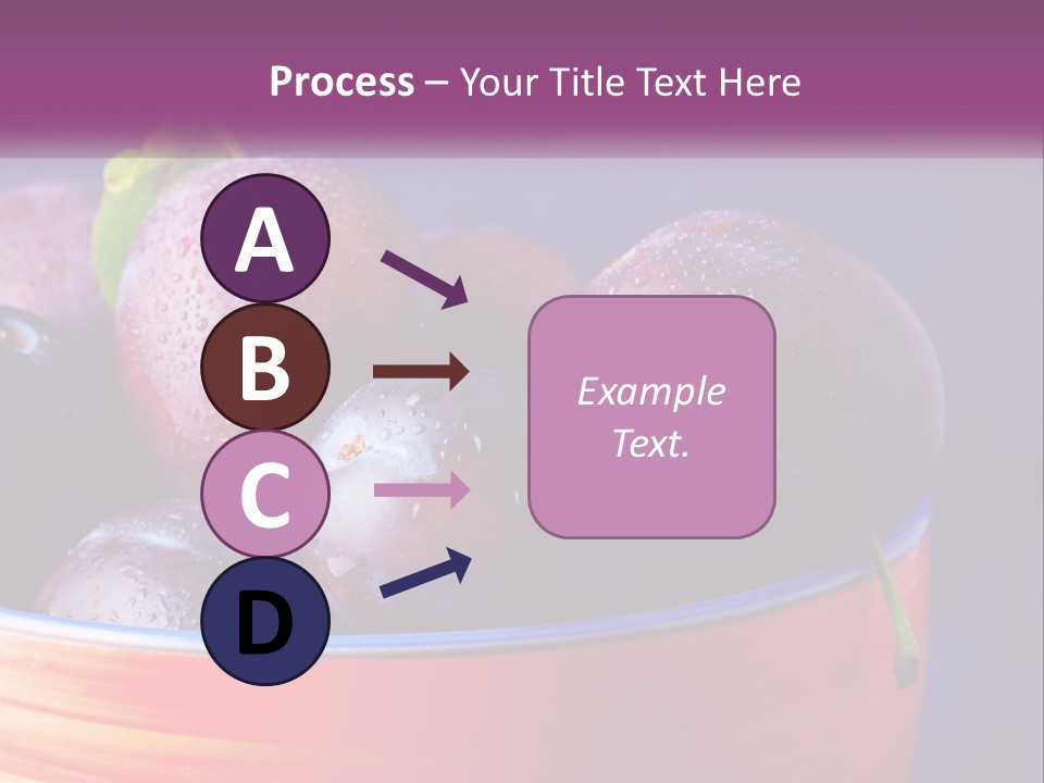 A Bowl Of Plums With Water Droplets On Them PowerPoint Template