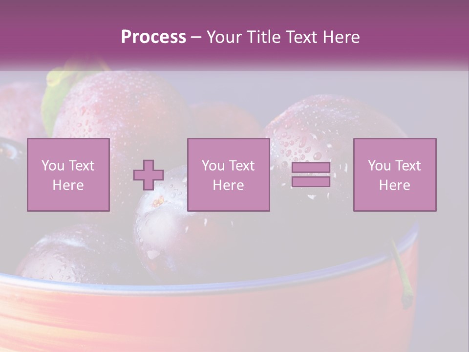A Bowl Of Plums With Water Droplets On Them PowerPoint Template