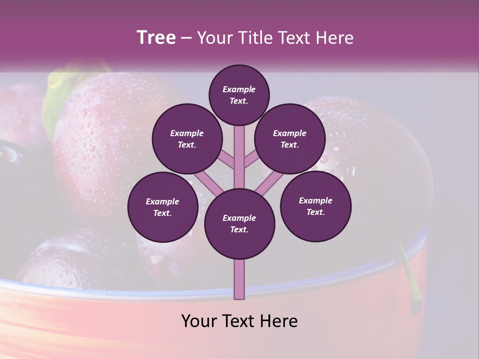 A Bowl Of Plums With Water Droplets On Them PowerPoint Template