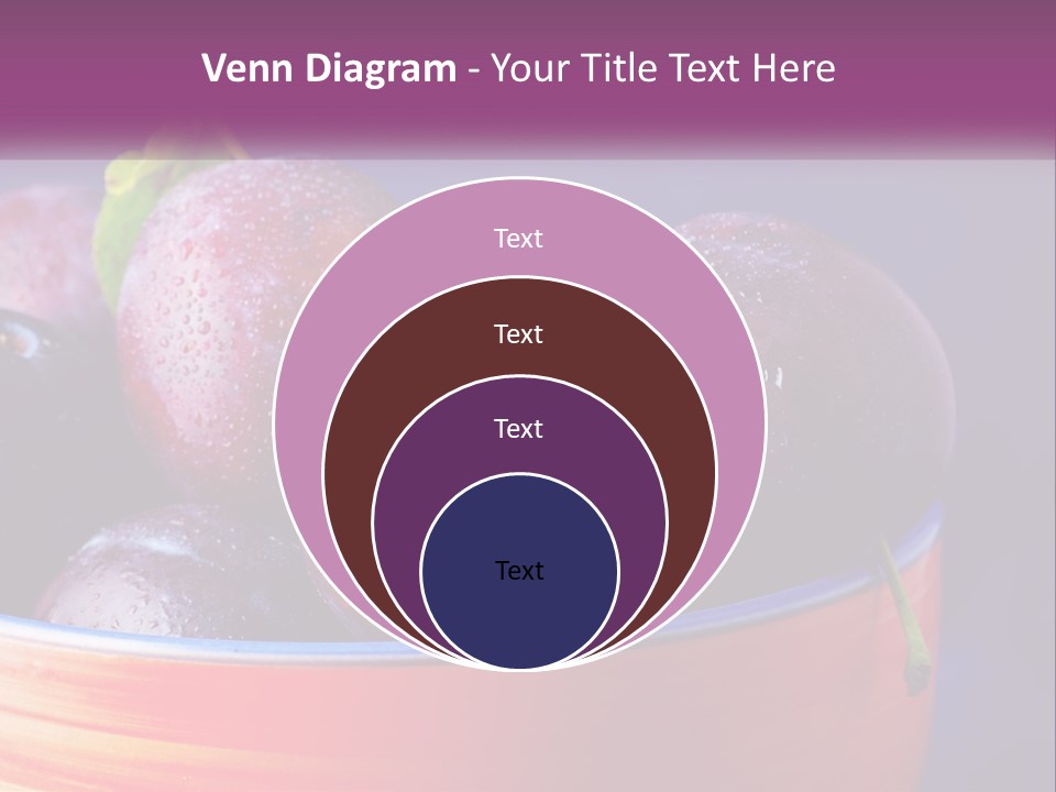 A Bowl Of Plums With Water Droplets On Them PowerPoint Template