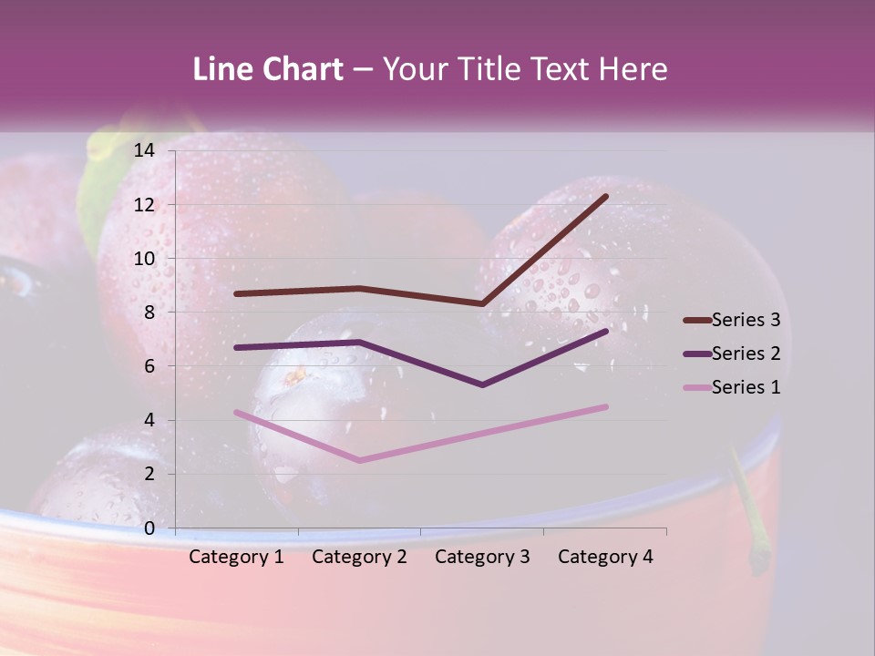 A Bowl Of Plums With Water Droplets On Them PowerPoint Template
