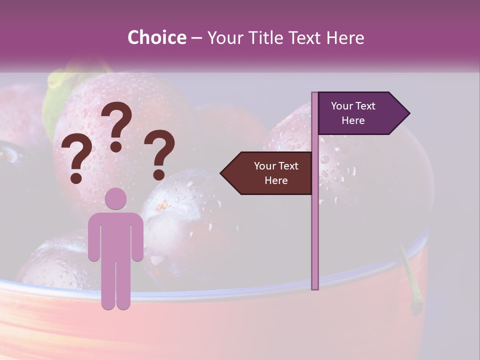 A Bowl Of Plums With Water Droplets On Them PowerPoint Template