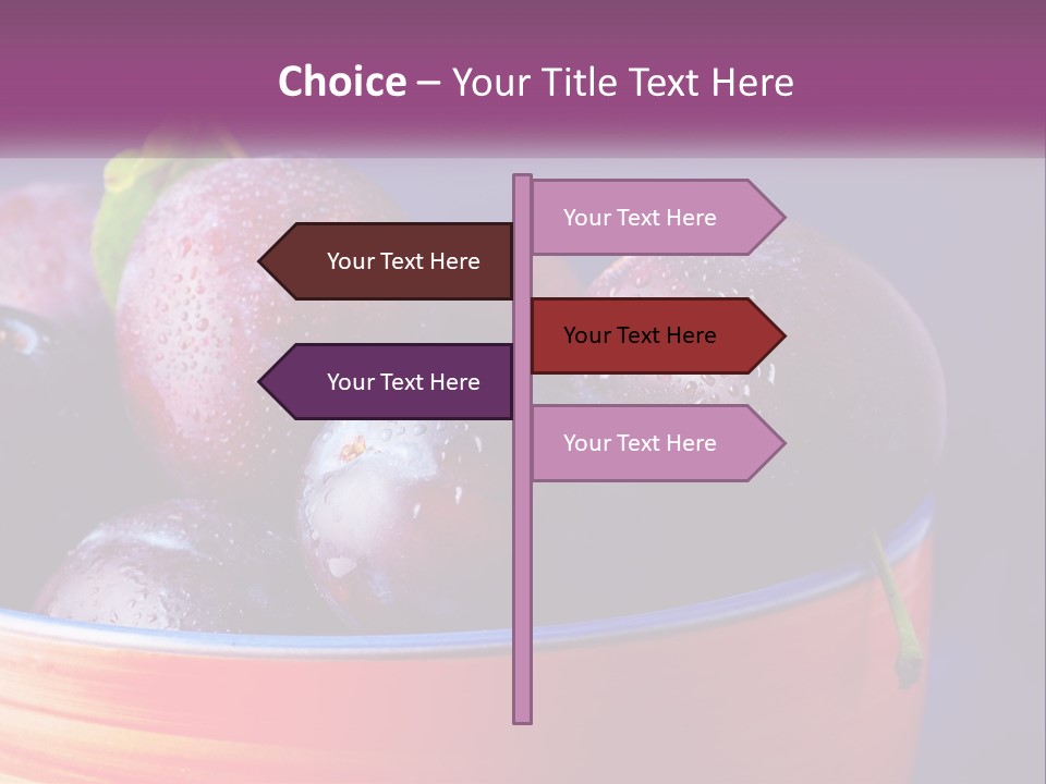 A Bowl Of Plums With Water Droplets On Them PowerPoint Template