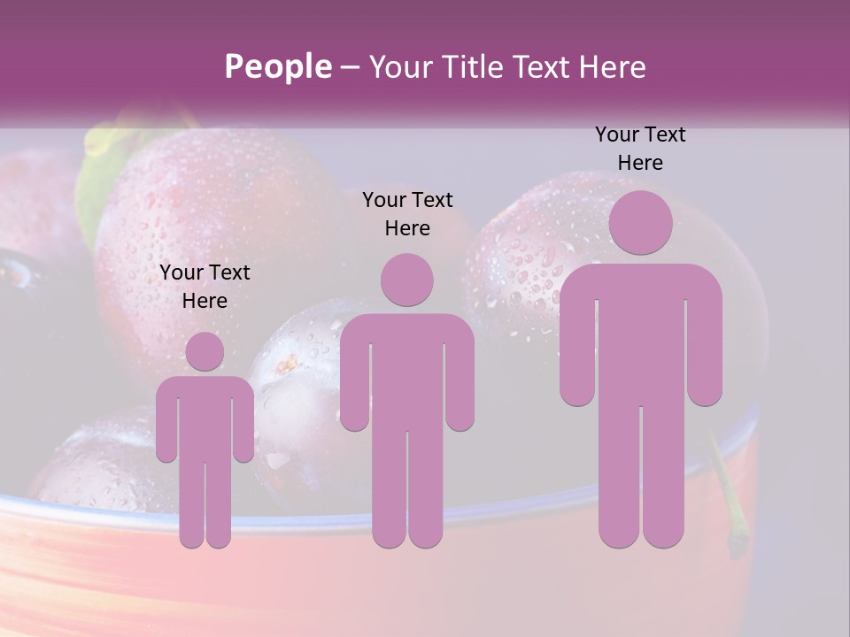 A Bowl Of Plums With Water Droplets On Them PowerPoint Template