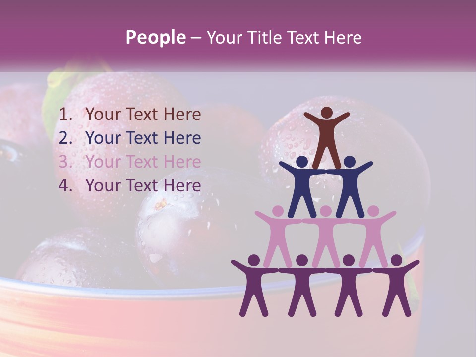 A Bowl Of Plums With Water Droplets On Them PowerPoint Template
