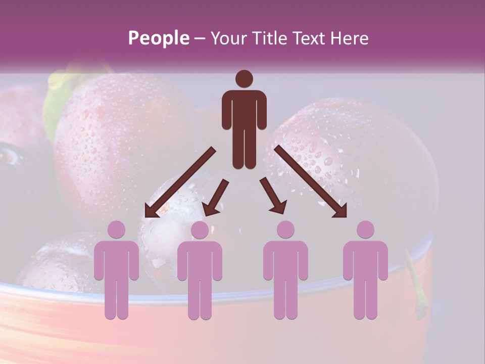 A Bowl Of Plums With Water Droplets On Them PowerPoint Template