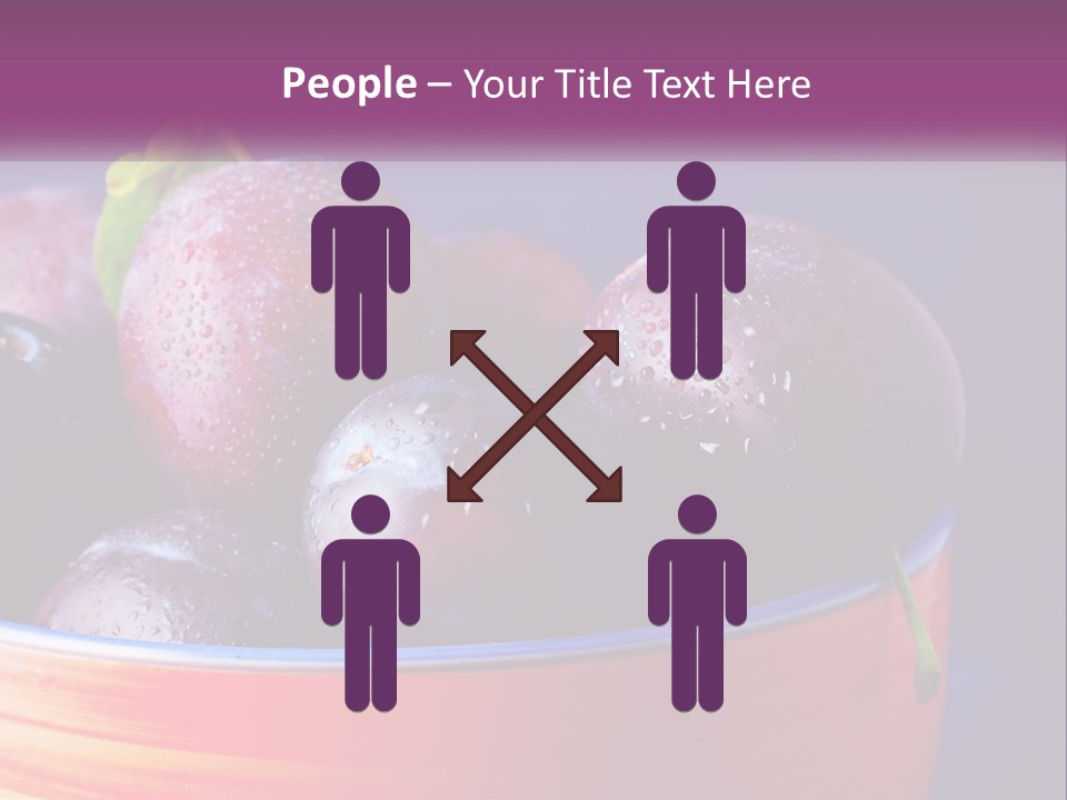 A Bowl Of Plums With Water Droplets On Them PowerPoint Template