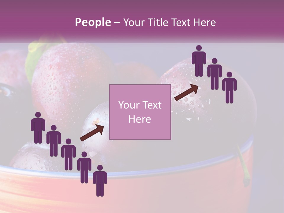 A Bowl Of Plums With Water Droplets On Them PowerPoint Template