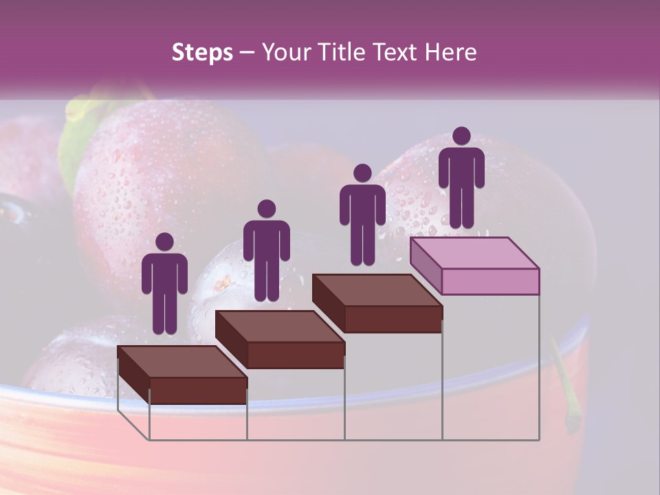 A Bowl Of Plums With Water Droplets On Them PowerPoint Template
