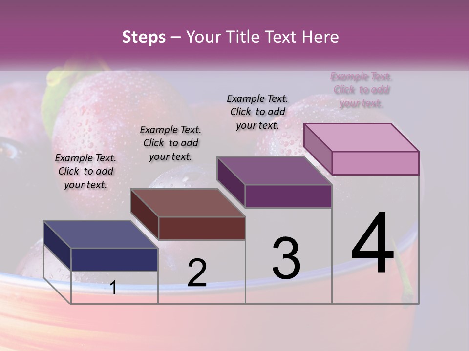 A Bowl Of Plums With Water Droplets On Them PowerPoint Template