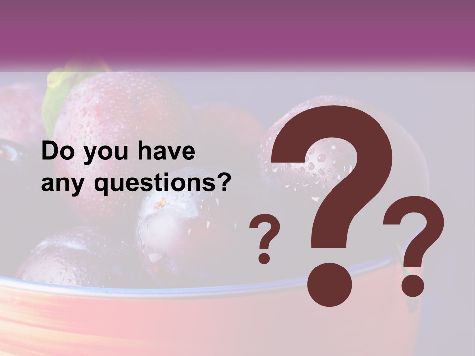 A Bowl Of Plums With Water Droplets On Them PowerPoint Template