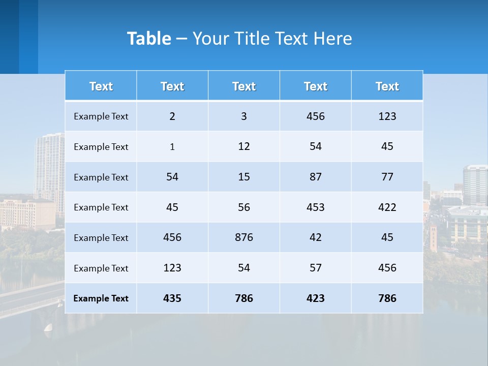 A City Skyline With A Bridge Over A River PowerPoint Template