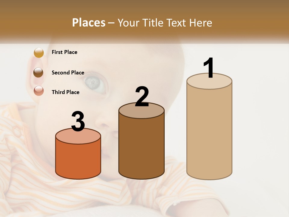 A Baby With Blue Eyes Is Looking At The Camera PowerPoint Template