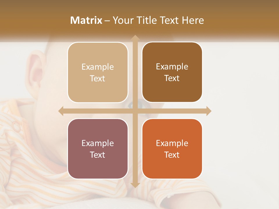 A Baby With Blue Eyes Is Looking At The Camera PowerPoint Template