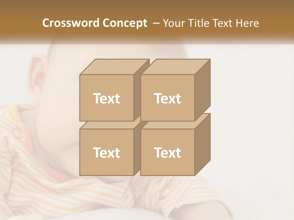A Baby With Blue Eyes Is Looking At The Camera PowerPoint Template