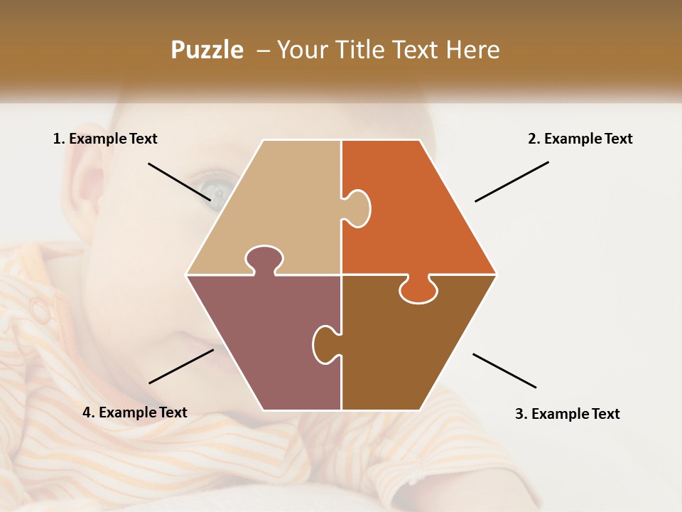 A Baby With Blue Eyes Is Looking At The Camera PowerPoint Template