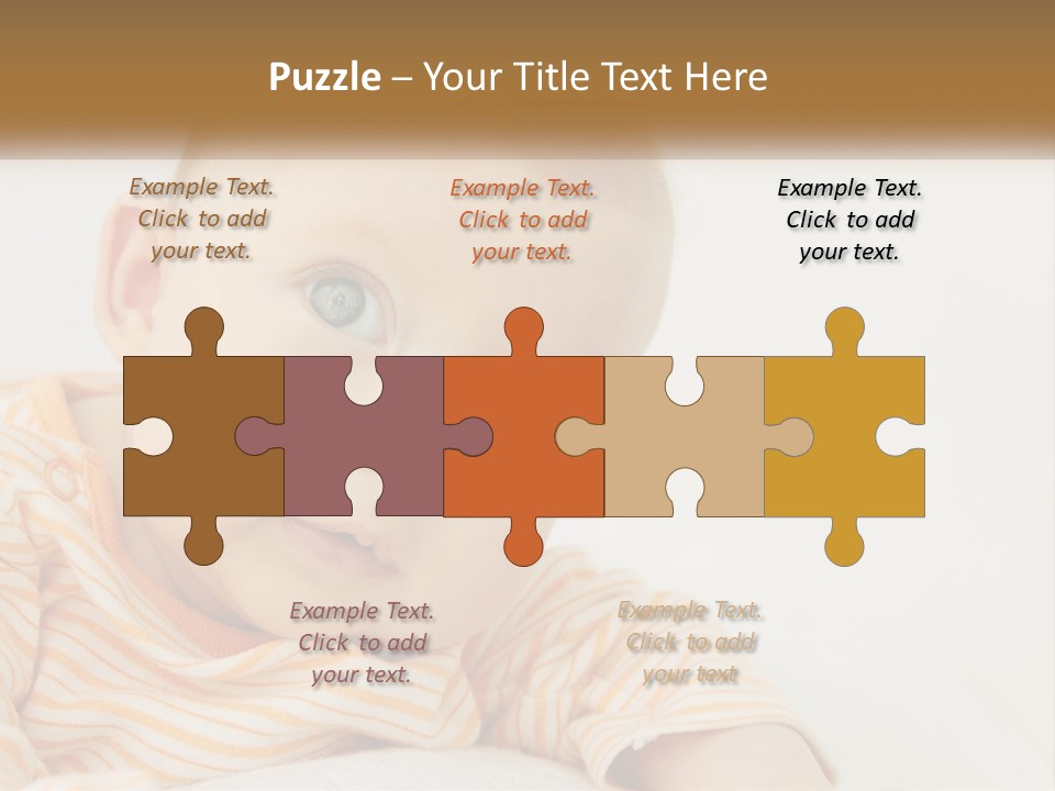 A Baby With Blue Eyes Is Looking At The Camera PowerPoint Template