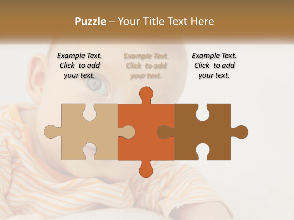 A Baby With Blue Eyes Is Looking At The Camera PowerPoint Template