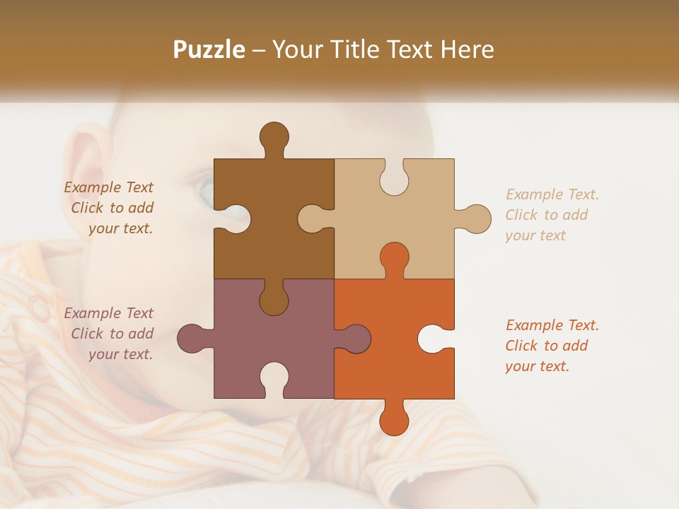 A Baby With Blue Eyes Is Looking At The Camera PowerPoint Template