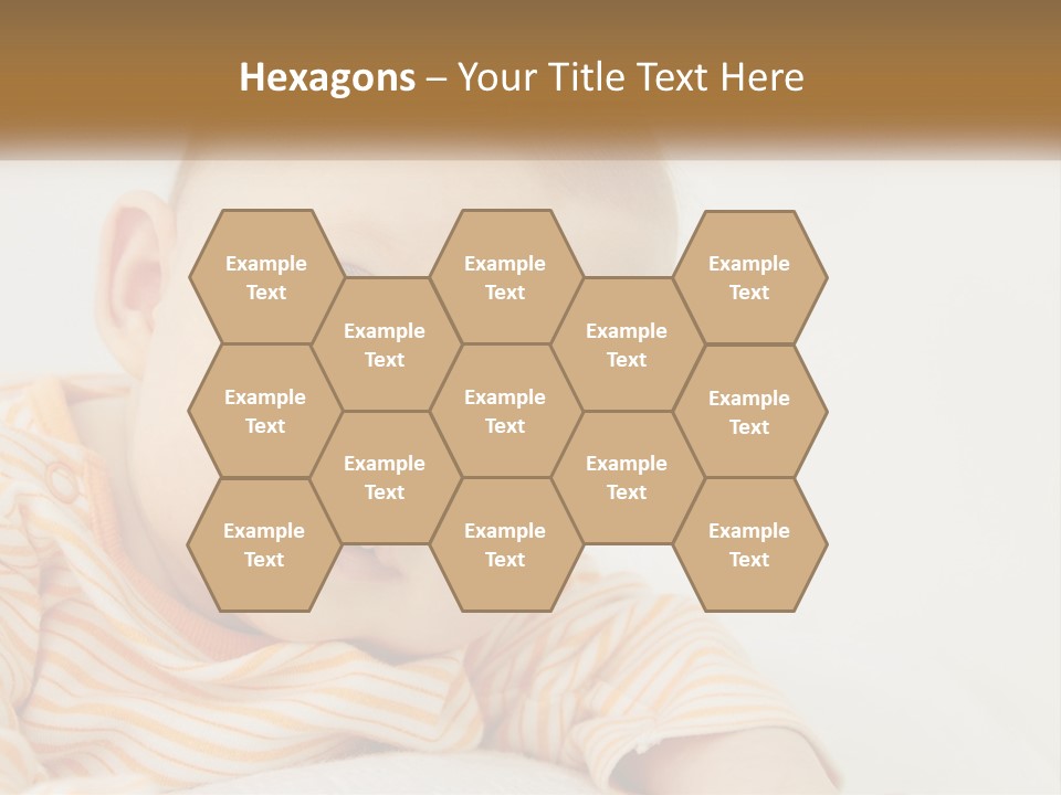 A Baby With Blue Eyes Is Looking At The Camera PowerPoint Template