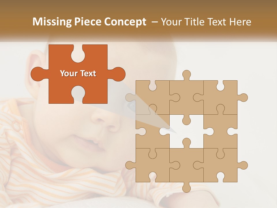 A Baby With Blue Eyes Is Looking At The Camera PowerPoint Template