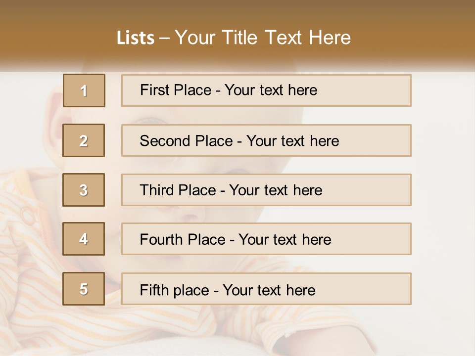 A Baby With Blue Eyes Is Looking At The Camera PowerPoint Template