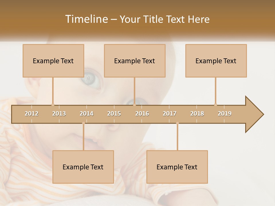 A Baby With Blue Eyes Is Looking At The Camera PowerPoint Template