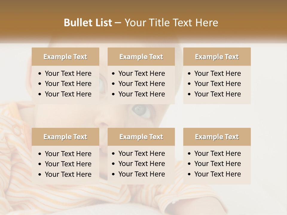 A Baby With Blue Eyes Is Looking At The Camera PowerPoint Template