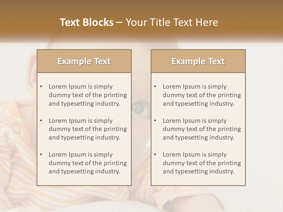 A Baby With Blue Eyes Is Looking At The Camera PowerPoint Template