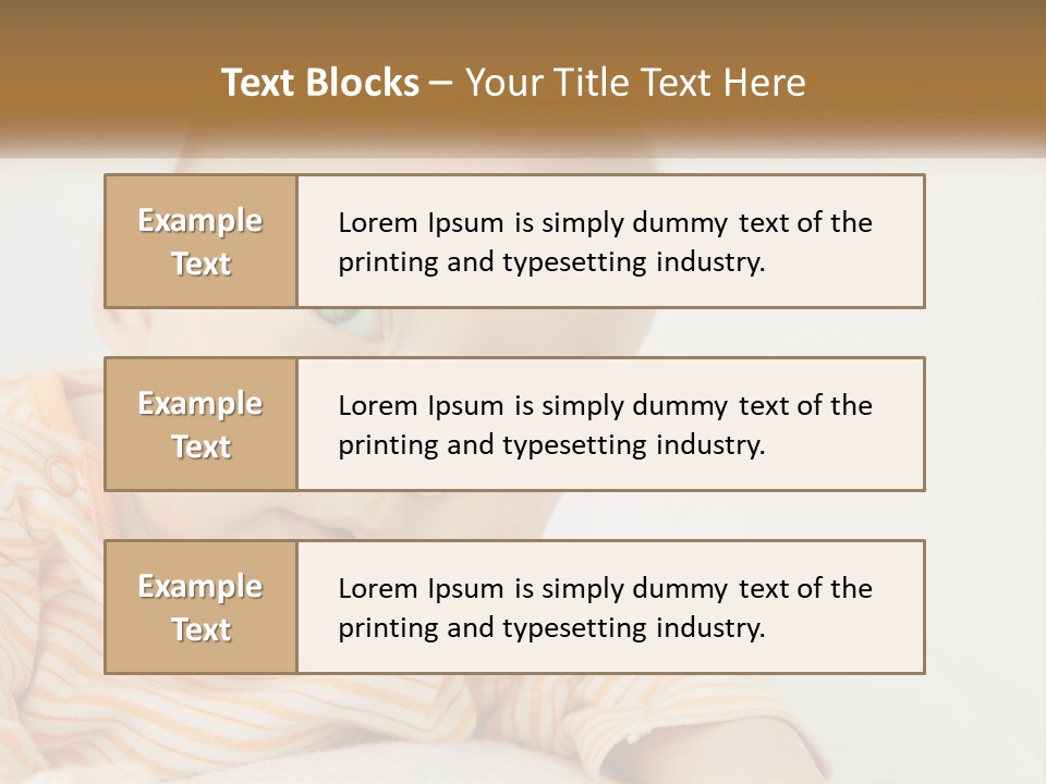 A Baby With Blue Eyes Is Looking At The Camera PowerPoint Template