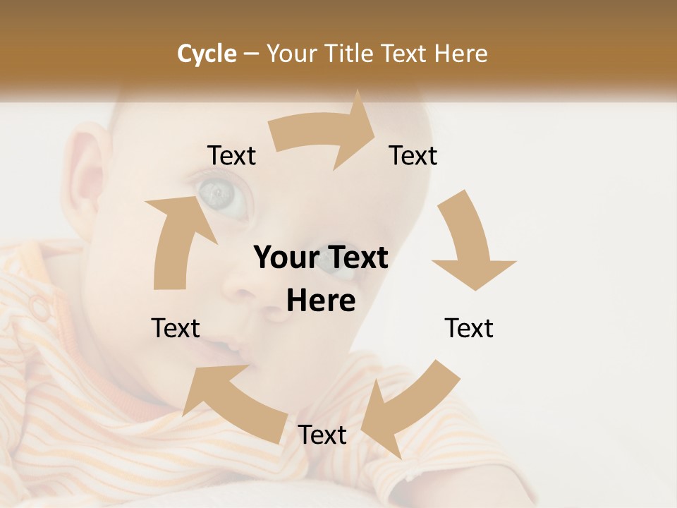A Baby With Blue Eyes Is Looking At The Camera PowerPoint Template