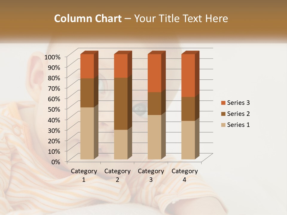 A Baby With Blue Eyes Is Looking At The Camera PowerPoint Template