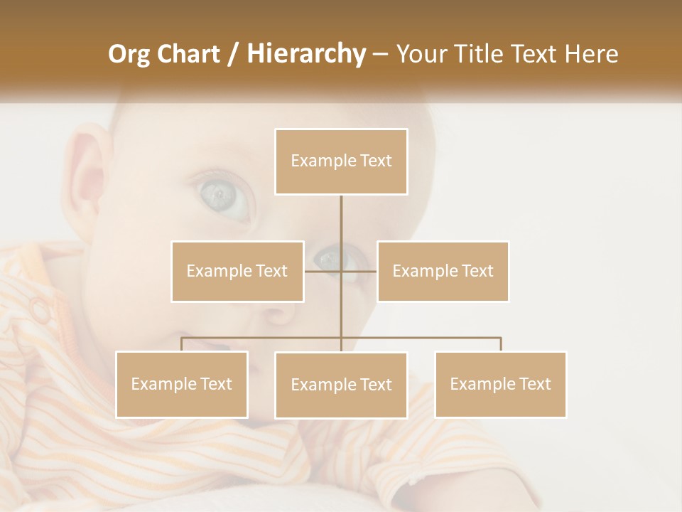 A Baby With Blue Eyes Is Looking At The Camera PowerPoint Template