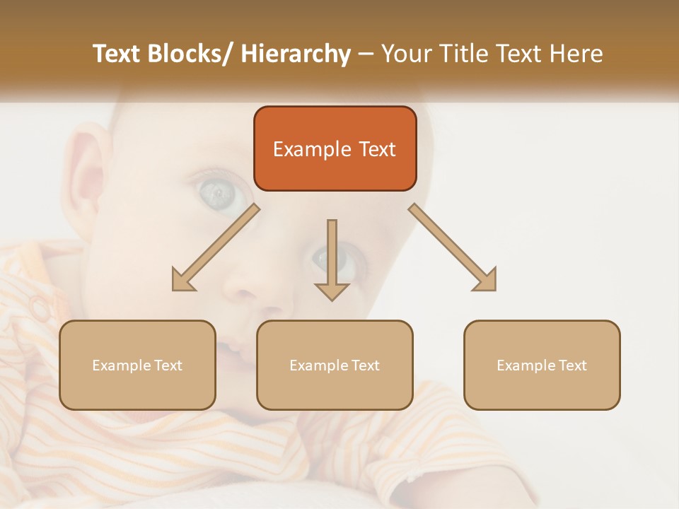 A Baby With Blue Eyes Is Looking At The Camera PowerPoint Template