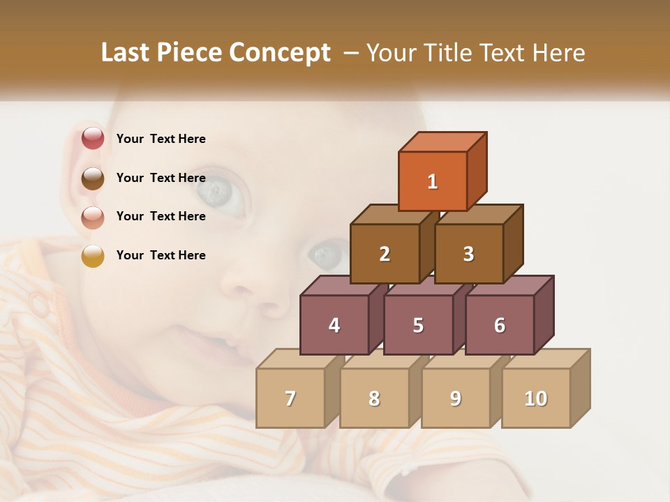 A Baby With Blue Eyes Is Looking At The Camera PowerPoint Template