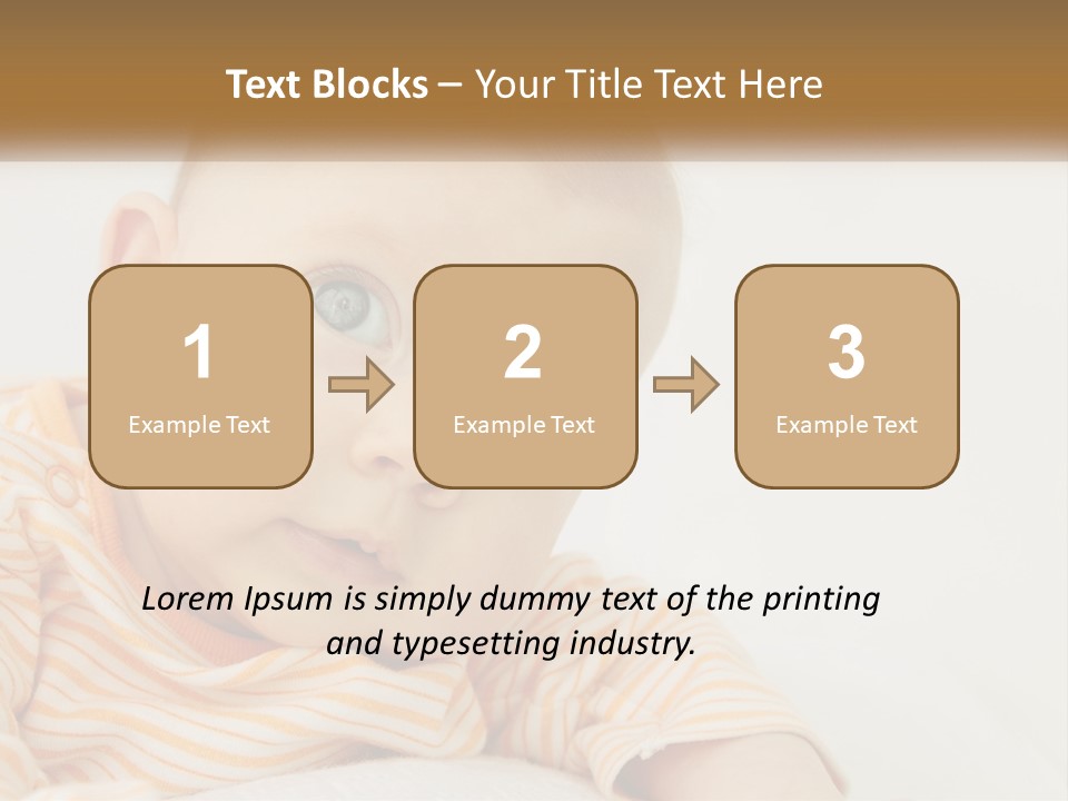 A Baby With Blue Eyes Is Looking At The Camera PowerPoint Template