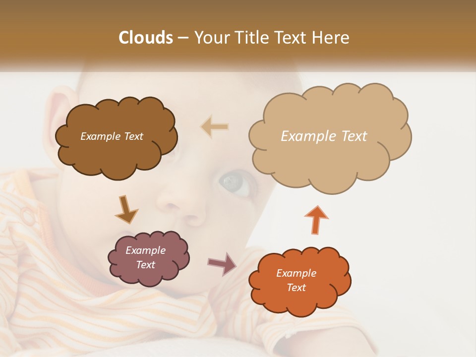 A Baby With Blue Eyes Is Looking At The Camera PowerPoint Template