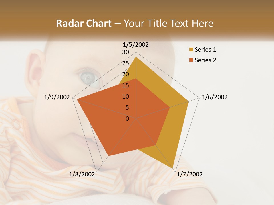 A Baby With Blue Eyes Is Looking At The Camera PowerPoint Template