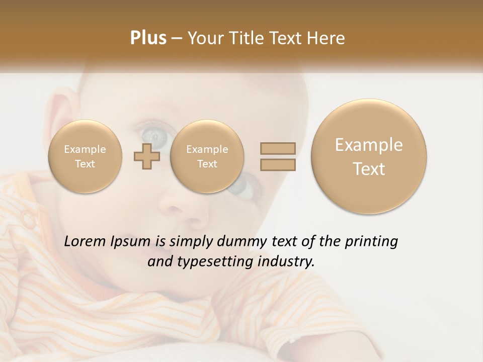 A Baby With Blue Eyes Is Looking At The Camera PowerPoint Template