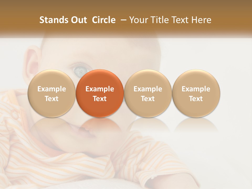 A Baby With Blue Eyes Is Looking At The Camera PowerPoint Template