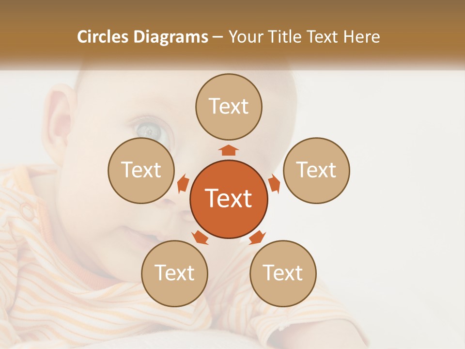 A Baby With Blue Eyes Is Looking At The Camera PowerPoint Template