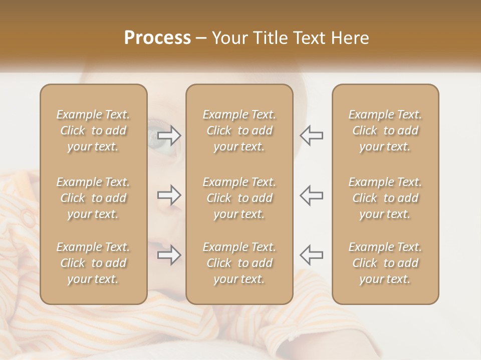 A Baby With Blue Eyes Is Looking At The Camera PowerPoint Template